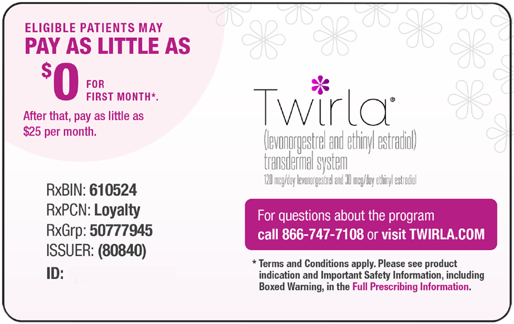Image of twirla savings card